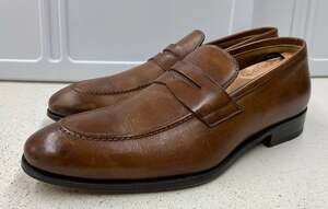 Ace Marks Greg Penny Loafers Cuoio Antique Italy Handcrafted leather dress shoes